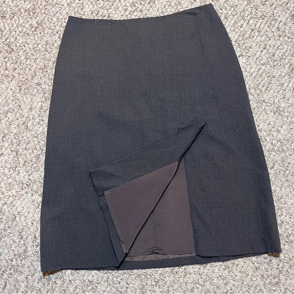 Banana Republic Charcoal Pencil Skirt wool blend fully lined women’s size 14 - Picture 3 of 11